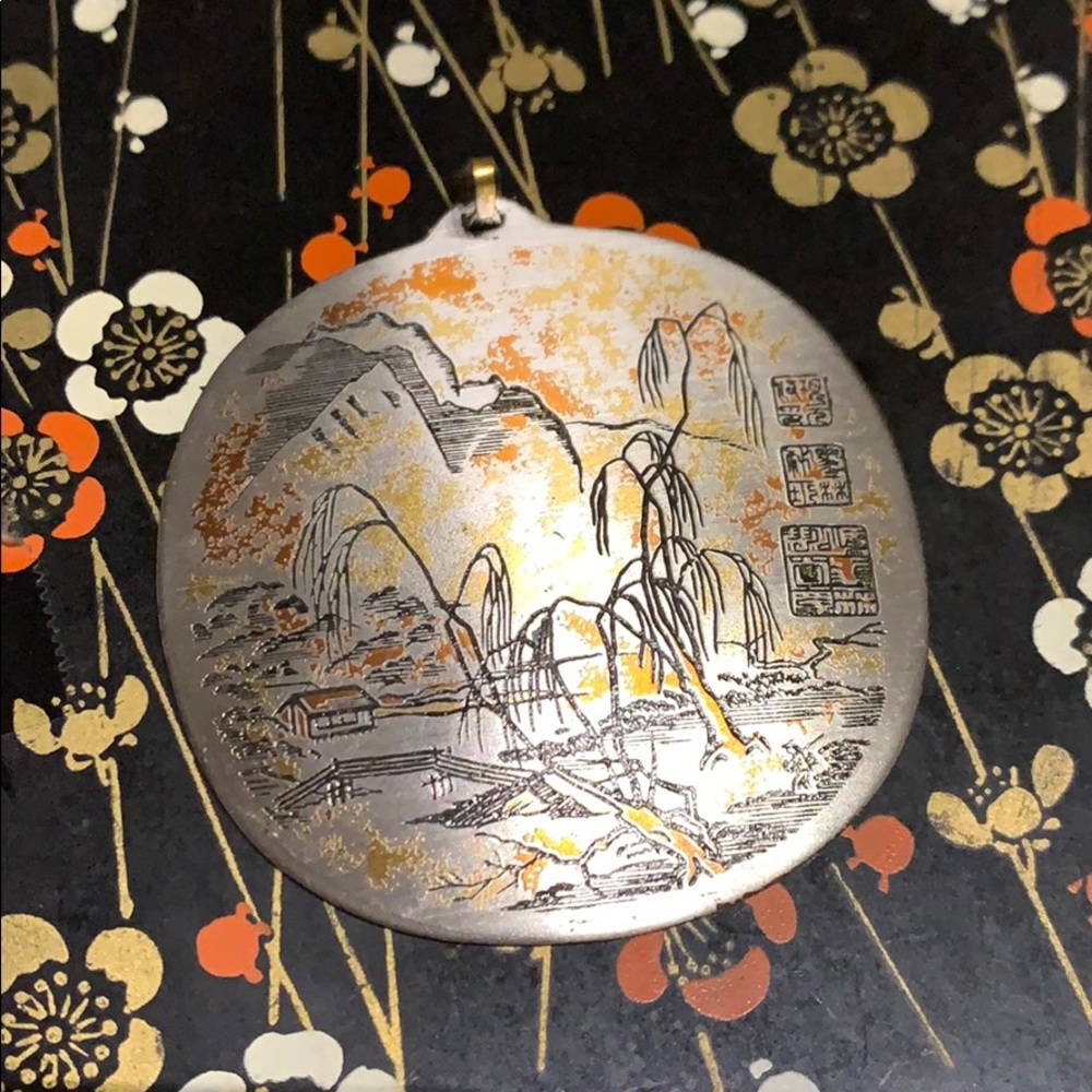 Reed & Barton Damascene Oriental Fashion Pendant